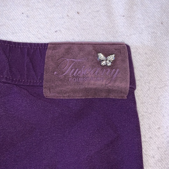Tuscany purple full seat ultrasuede breeches dressage riding size 36 measure 32” - Picture 9 of 9